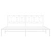 vidaXL Kovov&yacute; r&aacute;m postele s čelem b&iacute;l&yacute; 193 x 203 cm