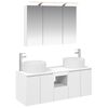 vidaXL Sada koupelnov&yacute;ch skř&iacute;něk 4 pcs B&iacute;l&aacute; 100 x 14,5 x 70 cm