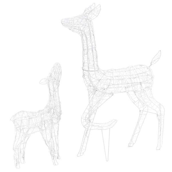 vidaXL Vánoční dekorace akrylová sobí rodinka 160 LED studená bílá