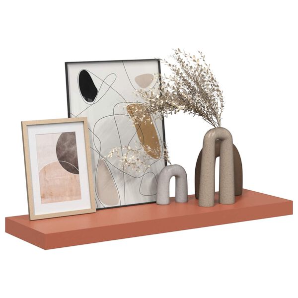 vidaXL N&aacute;stěnn&aacute; polička N&aacute;stěnn&yacute; 2 pcs Červen&aacute; 90 x 23,5 x 4 cm