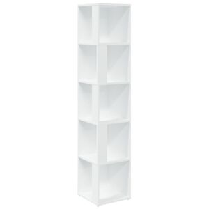 vidaXL Rohov&aacute; skř&iacute;ňka b&iacute;l&aacute; 33 x 33 x 164,5 cm kompozitn&iacute; dřevo