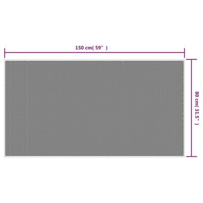 vidaXL Venkovní koberec hnědý a bílý 80 x 150 cm oboustranný design