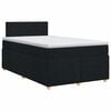 vidaXL Postel boxspring s matrac&iacute; s čelo Čern&aacute; 120 x 190 cm Textil