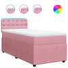 vidaXL Box spring postel s matrac&iacute; růžov&aacute; 100x200 cm samet
