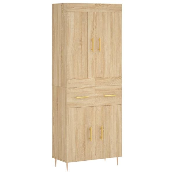 vidaXL Skř&iacute;ň highboard dub sonoma 69,5 x 34 x 180 cm kompozitn&iacute; dřevo