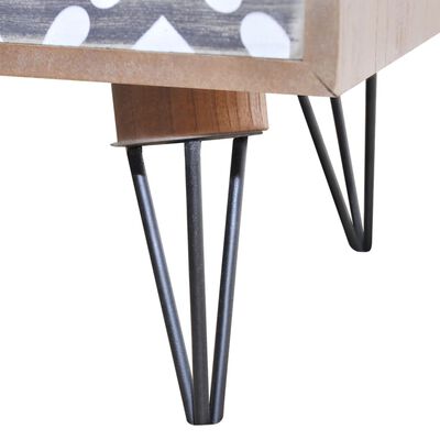 vidaXL Noční stolek se 3 zásuvkami hnědý