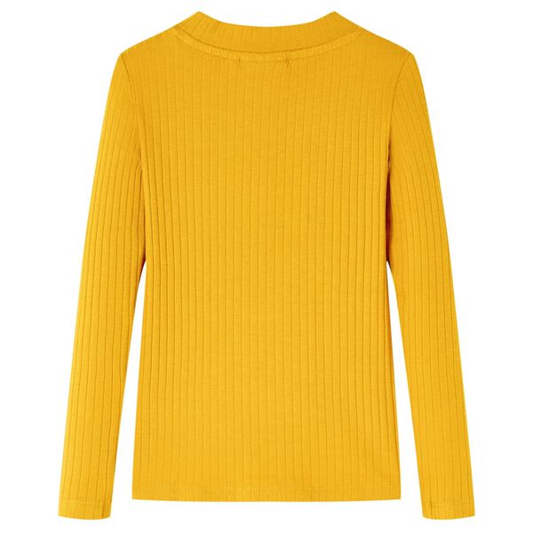 Dětské tričko s dlouhým rukávem okrové 92