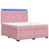 vidaXL Postel boxspring s matrac&iacute; s čelo Růžov&aacute; 160 x 200 cm Samet