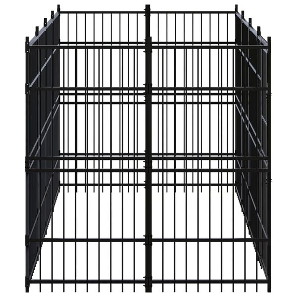 vidaXL Venkovn&iacute; ps&iacute; kotec ocel 7,37 m&sup2;