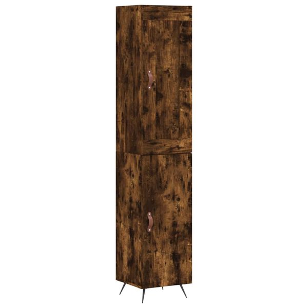 vidaXL Skř&iacute;ň highboard kouřov&yacute; dub 34,5 x 34 x 180 cm kompozitn&iacute; dřevo