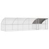 vidaXL Klec na kuřata 4 ks Stř&iacute;brn&aacute; 800 x 200 x 200 cm Ocel a PE