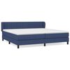 vidaXL Box spring postel s matrac&iacute; modr&aacute; 200x200 cm textil