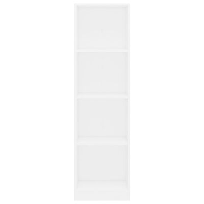 vidaXL Knihovna se 4 policemi bílá 40 x 24 x 142 cm dřevotříska