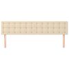 vidaXL Čelo postele 2 ks krémové 100x5x78/88 cm textil