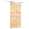 vidaXL Posuvn&eacute; dveře Př&iacute;rodn&iacute; a b&iacute;l&aacute; 100 x 210 cm