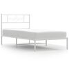 vidaXL Kovov&yacute; r&aacute;m postele bez matrace s čelem b&iacute;l&yacute; 75 x 190 cm