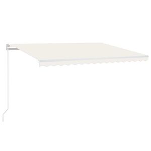 vidaXL Automatick&aacute; mark&yacute;za LED a senzor větru 450 x 300 cm kr&eacute;mov&aacute;