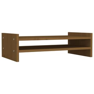 vidaXL Stojan na monitor medově hněd&yacute; 50x27x15 cm masivn&iacute; borov&eacute; dřevo