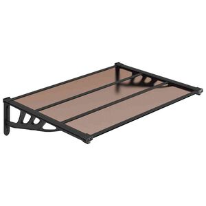 vidaXL Vchodov&aacute; stř&iacute;&scaron;ka čern&aacute; 122 x 90 cm polykarbon&aacute;t