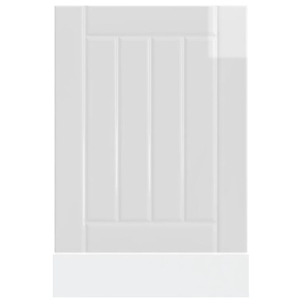 vidaXL Panel na myčku "Lucca" b&iacute;l&yacute; vysok&yacute; lesk kompozitn&iacute; dřevo