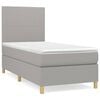 vidaXL Box spring postel s matrac&iacute; světle &scaron;ed&yacute; 100 x 200 cm textil