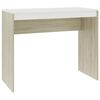 vidaXL Psac&iacute; stůl b&iacute;l&yacute; a dub sonoma 90 x 40 x 72 cm kompozitn&iacute; dřevo