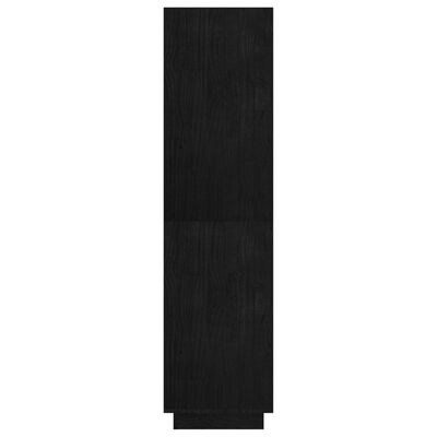 vidaXL Knihovna / dělicí stěna černá 80 x 35 x 135 cm masivní borovice