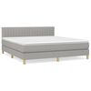 vidaXL Box spring postel s matrac&iacute; světle &scaron;ed&aacute; 160 x 200 cm textil