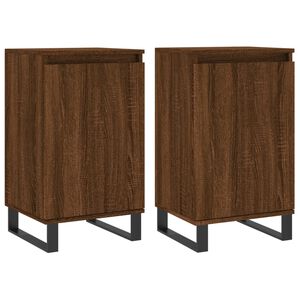 vidaXL Př&iacute;born&iacute;ky 2 ks hněd&yacute; dub 40 x 35 x 70 cm kompozitn&iacute; dřevo