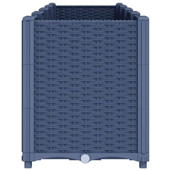 vidaXL Zahradní truhlík modrá šedá 160 x 40 x 53 cm PP