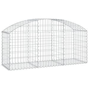 vidaXL Klenut&yacute; gabionov&yacute; ko&scaron; 150 x 50 x 60/80 cm pozinkovan&eacute; železo