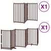 vidaXL Z&aacute;brana pro psy s dv&iacute;řky skl&aacute;dac&iacute; 9 panelů hněd&aacute; 450 cm topol