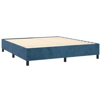 vidaXL Rám postele tmavě modrý 180 x 200 cm samet