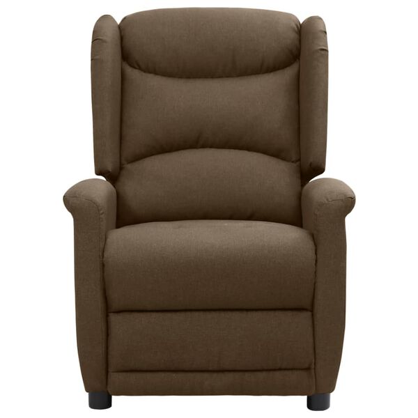 vidaXL Elektrick&eacute; mas&aacute;žn&iacute; křeslo hněd&eacute; textil