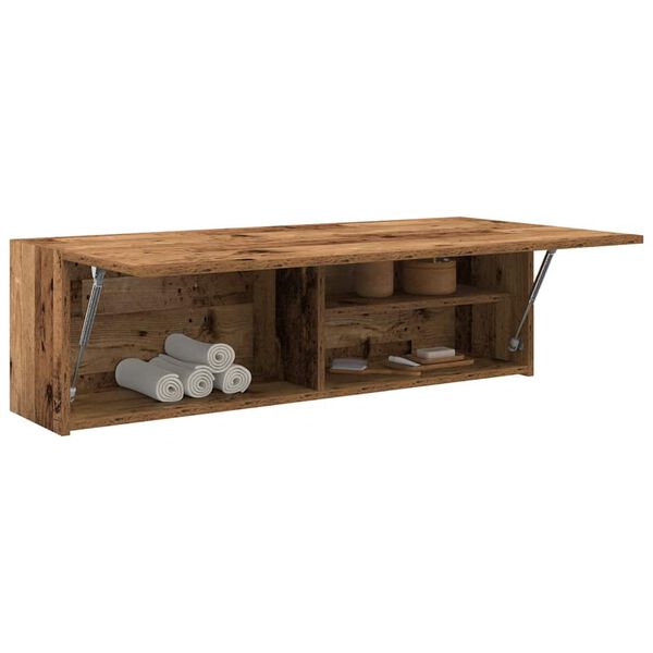 vidaXL Koupelnov&aacute; n&aacute;stěnn&aacute; skř&iacute;ňka old wood 100 x 25 x 30 cm kompozit