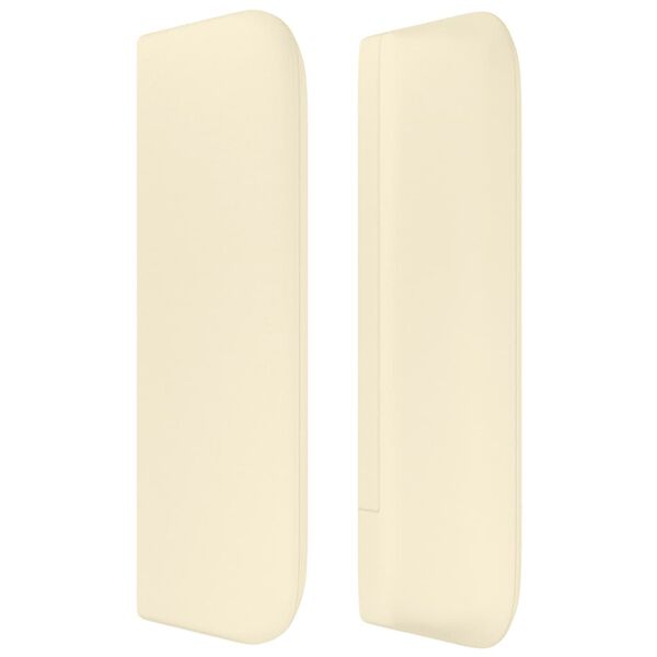 vidaXL Čelo postele typu u&scaron;&aacute;k kr&eacute;mov&eacute; 147 x 16 x 78/88 cm uměl&aacute; kůže