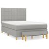 vidaXL Box spring postel s matrac&iacute; světle &scaron;ed&aacute; 140 x 190 cm textil