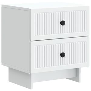 vidaXL Nočn&iacute; skř&iacute;ňka B&iacute;l&aacute; 43 x 34,5 x 47,5 cm Kompozitn&iacute; dřevo