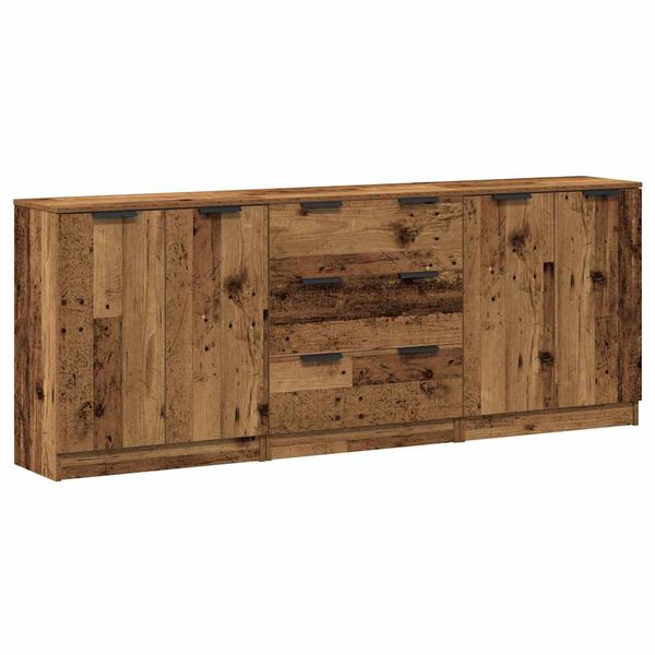 vidaXL Př&iacute;born&iacute;ky 3 ks old wood 60 x 30 x 70 cm kompozitn&iacute; dřevo