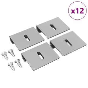 vidaXL Drž&aacute;k na zrcadlo 12 pcs Niklov&aacute; 35 x 30 x 8,3 mm Ocel