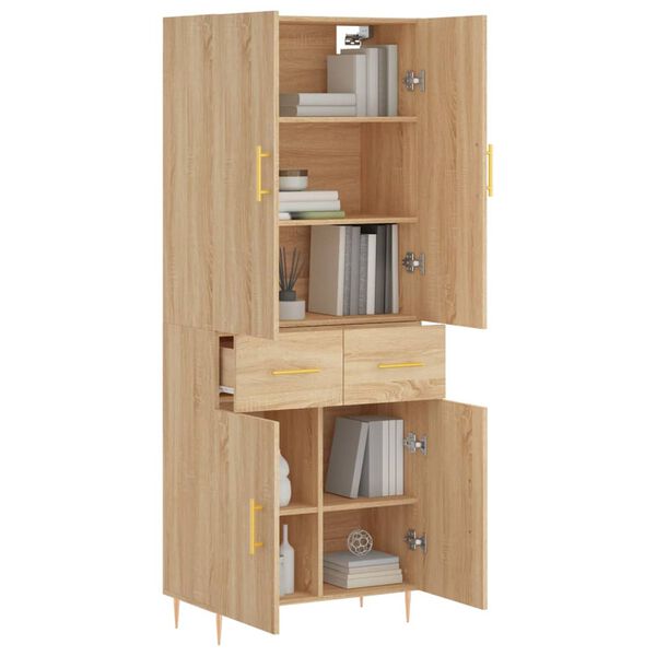 vidaXL Skř&iacute;ň highboard dub sonoma 69,5 x 34 x 180 cm kompozitn&iacute; dřevo