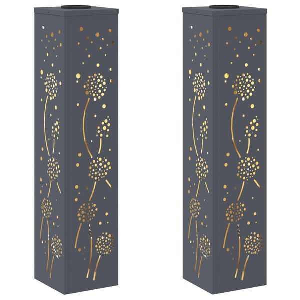 vidaXL Sol&aacute;rn&iacute; LED Cestovn&iacute; Světlo 2 pcs Antracit