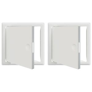vidaXL Př&iacute;stupov&yacute; panel 2 ks B&iacute;l&aacute; 23 x 23 x 3 cm Ocel