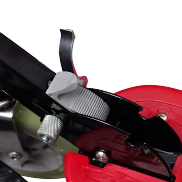 vidaXL Elektrická koloběžka se sedátkem 120 W červená