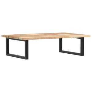 vidaXL Deska pod umyvadlo n&aacute;stěnn&aacute; ocel a masivn&iacute; ak&aacute;ciov&eacute; dřevo