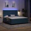 vidaXL LED box spring postel s matrac&iacute; s čelo Modr&aacute; 180 x 200 cm samet