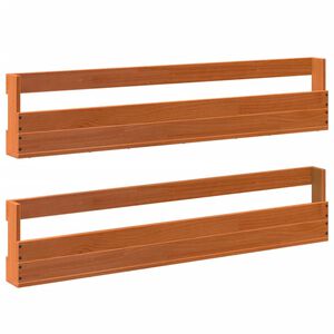 vidaXL N&aacute;stěnn&eacute; botn&iacute;ky 2 ks voskově hněd&eacute; 110x8,5x23,5cm masiv ak&aacute;cie