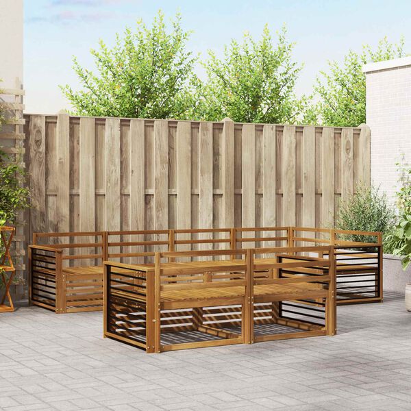 vidaXL Venkovn&iacute; pohovkov&aacute; souprava 7 pcs Př&iacute;rodn&iacute;