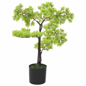 vidaXL Uměl&aacute; bonsaj cypři&scaron; s květin&aacute;čem 60 cm zelen&aacute;