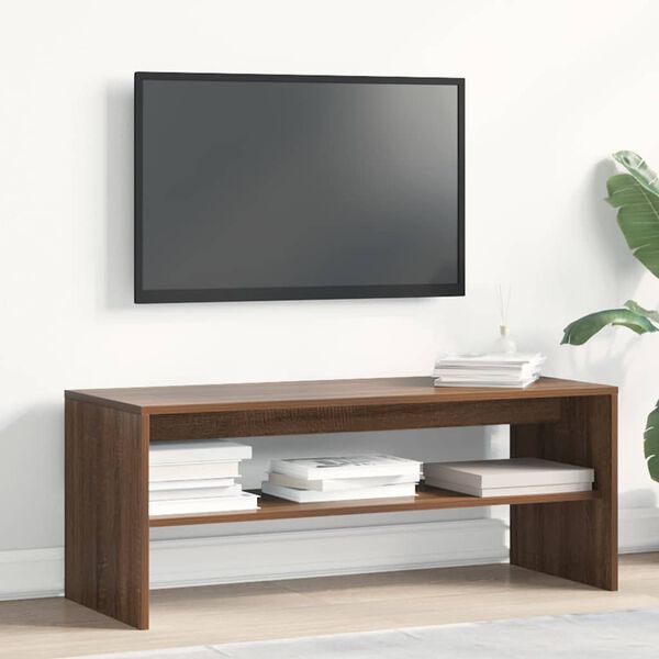 vidaXL TV skř&iacute;ňka hněd&yacute; dub 100 x 40 x 40 cm kompozitn&iacute; dřevo